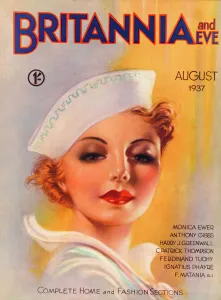 Lip Stick Prints: Britannia and Eve magazine, August 1937