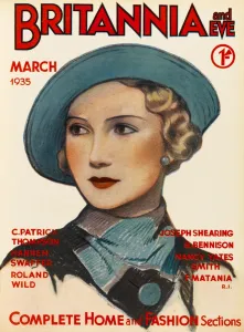 Lip Stick Prints: Britannia and Eve magazine, March 1935