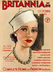 Lip Stick Prints: Britannia and Eve magazine, October 1934