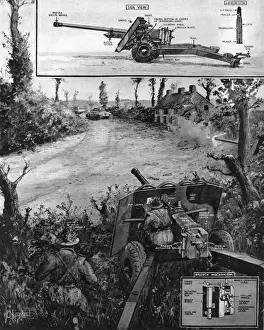 1944 Prints: British 17-Pounder Anti-Tank Gun; Second World War, 1944