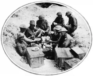 Lunch Prints: During the British Advance in the West: Australian Officers