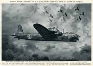 Aeroplanes Prints: British aircraft Giant short Stirling in WWII