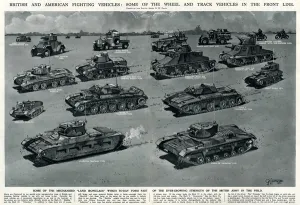 Vehicles Prints: British and American fighting vehicles by G. H. Davis
