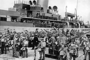 Luggage Prints: British Army lands in France, 1939