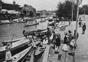 Creek Prints: British Army in Mesopotamia, the creek at Basra, 1916