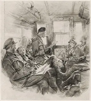 Impression Prints: British army officers travelling to the French battlefront