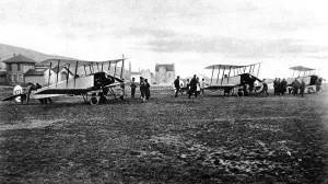 Start Prints: British biplanes about to start for Friedrichshafen