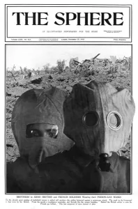 Allies Prints: British and French soldiers in gas masks, WW1