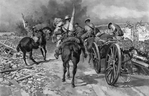 Gunners Prints: British Gunners under fire