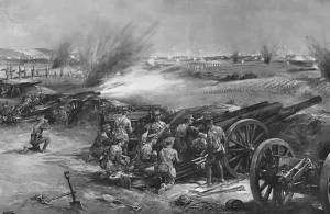 Firing Prints: British gunners at work, Royal Garrison Artillery, 1914