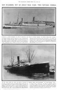 2016 Prints: British hospital ship Asturias and the ship Dacia
