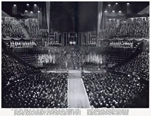 Interior Prints: The British Legion Festival of Remembrance at The Royal Albert Hall attended by King Edward VIII - held on the evening