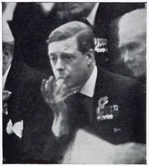 Edward Prints: The British Legion Festival of Remembrance at The Royal Albert Hall attended by King Edward VIII (pictured)