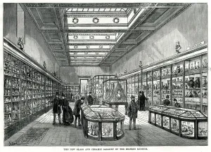 Museum Prints: British Museum - glass and ceramic gallery 1888