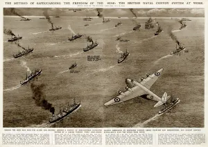 Armed Prints: British naval convoy system by G. H. Davis