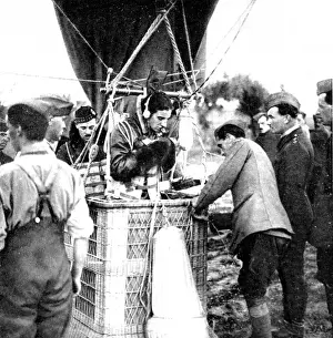 Communications Prints: A British observation-officer testing his communications equ