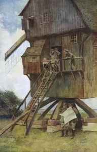 Observation Prints: British observation post in a windmill, WW1