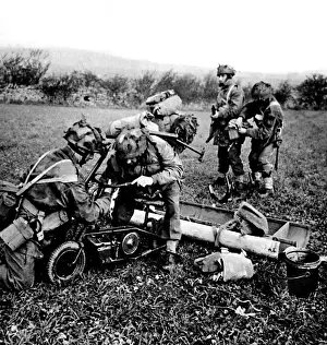 Packing Prints: British Paratroops on exercise in England; Second World War