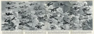 G H Davis Illustrations Prints: British RAF aeroplanes in 1939 by G. H. Davis