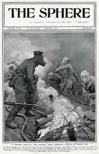 Bombing Prints: British raid on German lines through poison gas