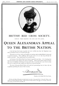 Fundraising Prints: British Red Cross Society appeal by Queen Alexandra, WW1