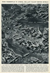Retreat Prints: British retreat from Thermopylae to Athens by G. H. Davis