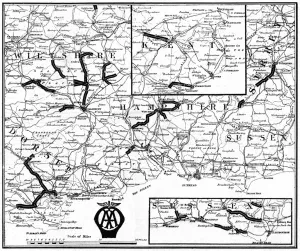 Wiltshire Prints: British roads damaged by military traffic, WW1