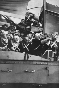 Masks Prints: British sailors at German naval surrender, 1918