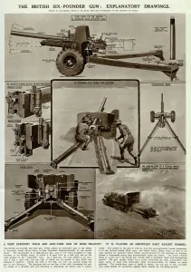 Desert Prints: British six-pounder gun by G. H. Davis