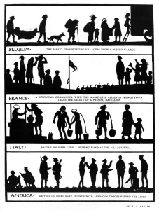 Silhouettes Prints: British Soldiers Part in the Entente by H. L. Oakley