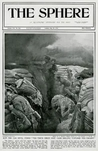 Protection Prints: British soldiers being gassed at Ypres. WWI