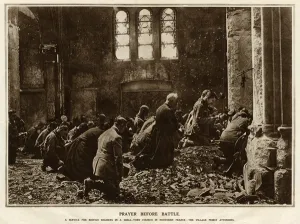 Inside Prints: British soldiers at prayer before battle