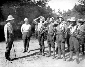 Receiving Prints: British soldiers on Quinine parade