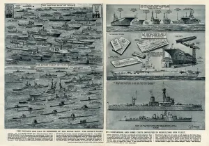 Numbers Prints: British and Soviet ships by G. H. Davis