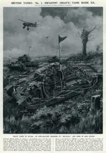Mark Prints: British tank Mark IIA by G. H. Davis
