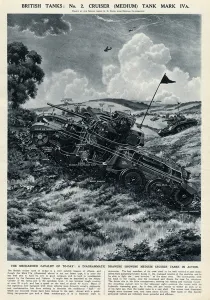 Mark Prints: British tank Mark IVA by G. H. Davis