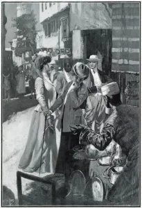 Cairo Prints: British travellers in a Cairo bazaar