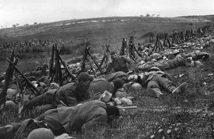 Resting Prints: British troops bivouacked before attack on the Somme, WW1