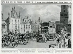 Omnibus Prints: British troops in Bruges, 1914