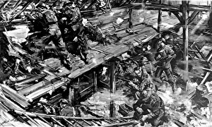 Regiment Prints: British Troops making a stand near Dunkirk; Second World War