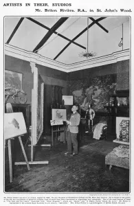 : Briton Riviere in his studio