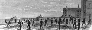 Report Prints: Broadmoor - view of the terrace where male prisoners were ab