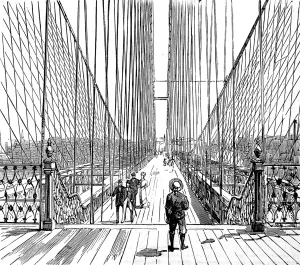 1883 Prints: The Brooklyn Bridge, New York, 1883