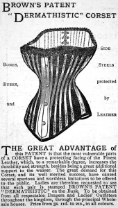 Corset Prints: Browns patent corset advert