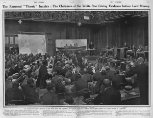 Disaster Prints: Bruce Ismay giving evidence during the Titanic Inquiry