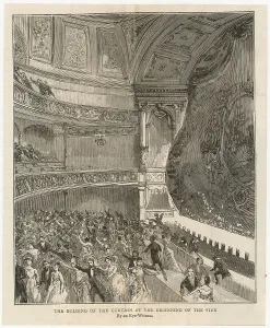 Fire Prints: Bulging of the theatre curtain