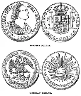 Bank Prints: Bullion Office. Bank of England. Spanish dollars and Mexican