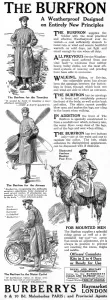 Waterproof Prints: Burberry Burfron coat advertisement, WW1