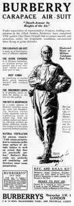 Airman Prints: Burberry carapace air suit, WW1