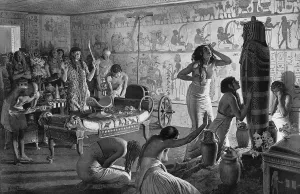 Matania Prints: A burial in Ancient Egypt by Matania